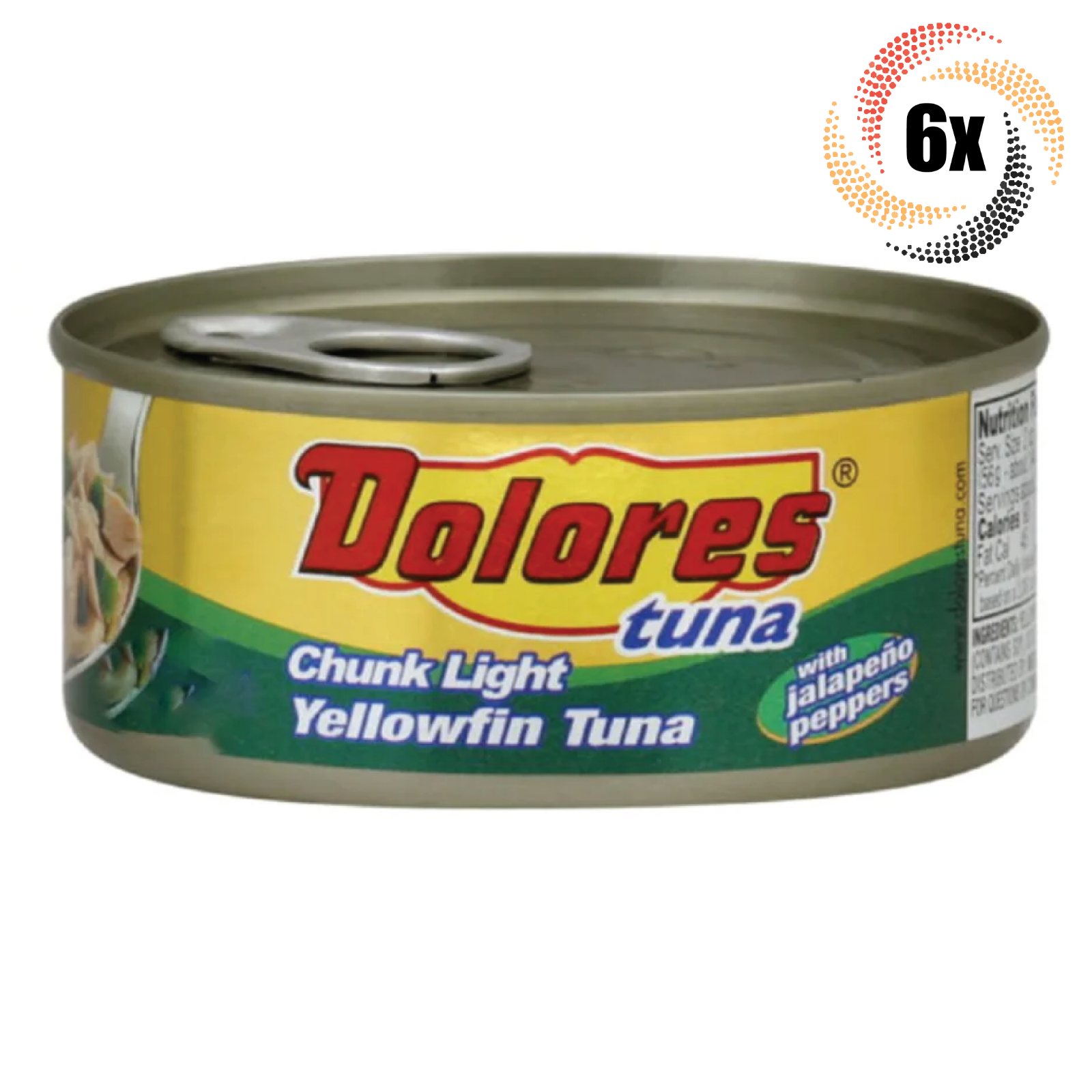 6x Cans Dolores Chunk Light Yellowfin Tuna Salad With Jalapeno Peppers |... - $43.72
