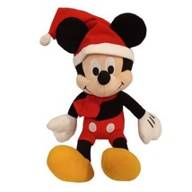 Disney Mickey Mouse Plush Santa Hat Scarf Christmas Holiday Kohls Cares 15&quot; READ - £11.05 GBP