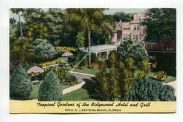 Tropical Gardens of the Ridgewood Hotel and Grill Daytona Beach Florida - £1.56 GBP