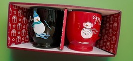 Adorable Mr. &amp; Mrs. Snowman Mug Set (2) New - $25.20