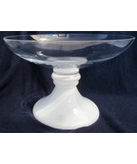 NEW VGnewtrend Collection Italian Large Centerpiece Vase White Base Clea... - $610.57 CAD