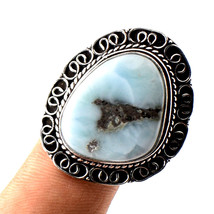 Caribbean Larimar Vintage Style Gemstone Fashion Gift Ring Jewelry 7.25&quot;... - £3.99 GBP