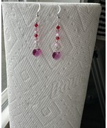 Handmade dangle/drop Valentine heart earrings - $15.00