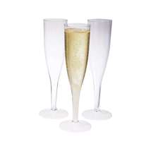 One Piece Plastic Champagne Flutes Box Set - Clear (25pcs) - $26.99