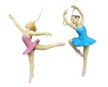 Gallarie II Teen Girl Ballerinas in Pink and Blue Tutus Ornaments Set of 2 - £11.29 GBP