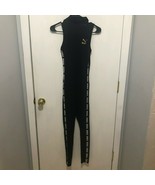 Puma Black Sleeveless Jumpsuit Spell Out Down The Side Women&#39;s SZ XS - $39.59