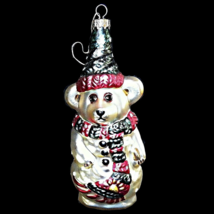 1997 Boyds Bears Limited Ed Olaf Snowberry GlassSmith Christmas Ornament Snowman - £20.03 GBP