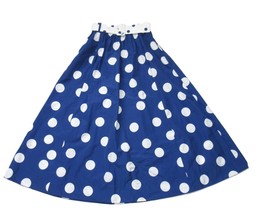 NWT J.Crew Belted Maxi in Blue White Oversized Polka Dot Taffeta Skirt 4 - $100.00