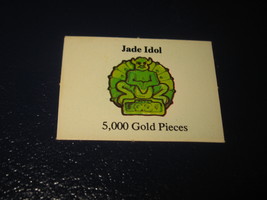 1980 TSR D&amp;D: Dungeon Board Game Piece: Treasure 5th Level Card- Jade Idol - $1.00