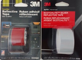 3M SCOTCHLITE REFLECTIVE TAPES 1" X 36" (2.54cm x 91.4cm) SELECT: Red or Silver - £4.78 GBP