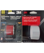 3M SCOTCHLITE REFLECTIVE TAPES 1&quot; X 36&quot; (2.54cm x 91.4cm) SELECT: Red or... - £4.71 GBP