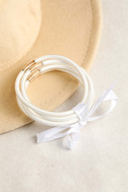 White Glitter Bowknot Layered Jelly Bracelet - $8.89+