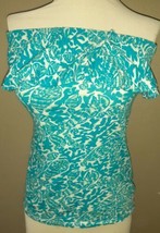 Lilly Pulitzer Wiley Top Turquoise Party Favors Women&#39;s Sz Xs Tube Top As Is  - £23.67 GBP