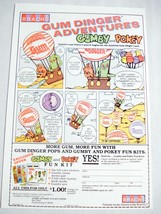 1986 Color Ad Brach&#39;s Gum Dinger Pops with Gumby and Pokey - £6.38 GBP