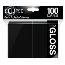 Eclipse Standard Deck Gloss Sleeves 100pcs - Jet Black - $30.48