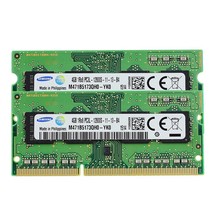 Samsung 2x4GB 8GB 1rx8 pc3l-12800s-11-13-B4 RAM DDR3L 1600 Sodimm Laptop Memory - $8.59