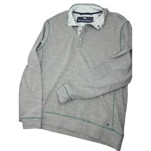 Tommy Bahama Men Sweatshirt Snap button Mock Neck Pullover Green Medium M - $24.72