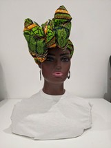 AFRICAN WAX PRINT HEAD TIE HEAD WRAP HAIR ACCESSORIES HEAD SCARF FOR WOMEN - $17.86
