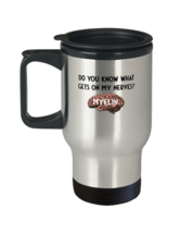 Coffee Travel Mug Funny You Know What Gets On My Nerves Myelin  - £20.06 GBP
