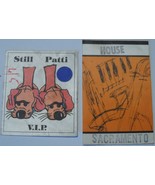 Unique Stage Passes 2 Still patti VIP House Sacremento Graffiti Design V... - $14.77