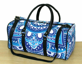 New Multi Blue Floral Mandala Duffle Sports Yoga Gym Bag Unisex Travel JP333 - £17.27 GBP