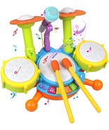 Pokonboy Kids Drum Set For Toddler 1-3, Musical Instruments Learning, Ye... - $783.23 MXN