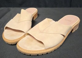 Stuart Weitzman Beige Slide Sandals Suede Flats Size 10 - $78.95