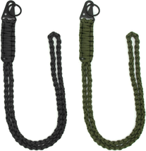 2 Pieces Heavy Duty Paracord Lanyard Braided 550 Necklace Keychains Whistles Wri - £10.69 GBP