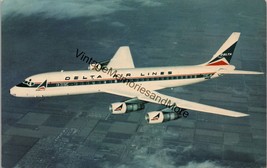 Delta&#39;s Modern Jet Fleet Douglas DC-8 FANJET Postcard PC293 - £3.98 GBP