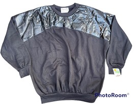 VTG 80s Stepping-Up Sweater Sweatshirt Black Jeweled Dance Hip Hop Mediu... - $21.23