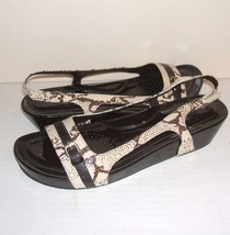 Circa By Joan &amp; David Women’s Quinta Snake-Print Leather Wedge Sandals 8.5 M New - £11.75 GBP