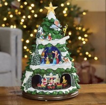 Disney Animated Christmas Xmas Tree w/ 8 Holiday Songs Music Lights Mickey Train - £140.13 GBP