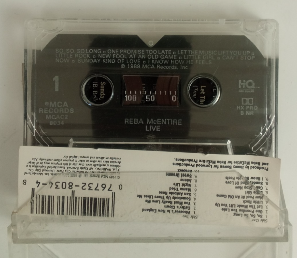 Reba Live by Reba McEntire Cassette 1989 MCA Records Item image 3