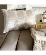 The HomeCentric Ivory Satin Lumbar Pillow Cover - Pearl Enigma - $35.70+