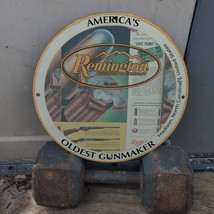 Vintage 1816 Remington Outdoor Gunmaker Company Porcelain Gas &amp; Oil Pump... - £99.60 GBP