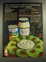 1974 Dole Sliced Pineapple and Kraft Miracle Whip Advertisement - £14.65 GBP