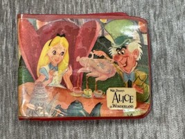 Vintage Walt Disney&#39;s Alice in Wonderland Wallet Child&#39;s Kids 1960s Colo... - $24.74