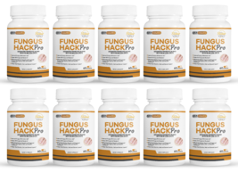 10 Pack Fungus Hack Pro, helps remove fungi and bacteria-60 Capsules x10 - £208.59 GBP