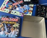 Star Wars Monopoly Saga edition Board Game Collector&#39;s Metal Tin Cib Nice - $27.72