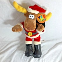 MWT Santa Clause Moose Plush Stuffed Toy Yes Club 17&quot; Tall  Animal  - £10.90 GBP