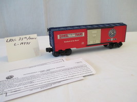 Lionel LRRC 25th Anniv. Box Car 6-19995 Made 2001,0 Gauge, 3 Rail Track Red - £19.98 GBP