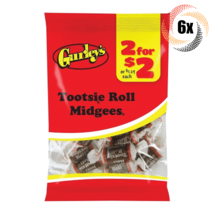 6x Bags Gurley&#39;s Tootsie Roll Midgees Candy | 1.75oz | Fast Shipping - £11.82 GBP
