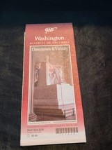 AAA Washington District of Columbia Downtown &amp; Vicinity Road Map~00-04 - £7.03 GBP