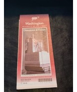 AAA Washington District of Columbia Downtown &amp; Vicinity Road Map~00-04 - $12.18 CAD