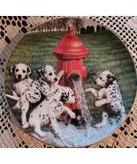 Danbury Mint ~ Splash Patrol ~ Dalmatians Ceramic Plate B7662 ~ &quot;Fire Ca... - $26.18