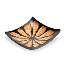 Simply Chic Hand Carved Square Natural Wood 7inch Platter - £14.32 GBP