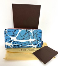 New Louis Vuitton Zippy Wallet Leather Epi Aqua Cruise - £690.84 GBP