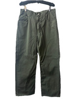 Faded Glory Jeans Womens 12P Army Green Wide Leg High Rise Vintage - £13.69 GBP