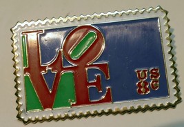 USPS Love Series (Love Birds) 8c US Stamp Collectible Enamel Pin - MINT - $12.84