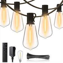 LED Outdoor String Lights 30FT - Waterproof, Dimmable, Shatterproof - 15+1 - $13.54